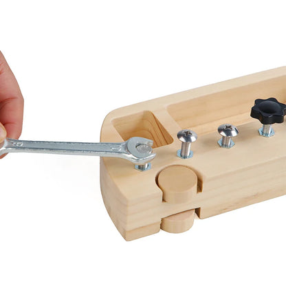 Montessori Busy Toys Busy Bus Children Learn to Twist Screws Nuts Workbench Tools Daily Life Teaching Aids Early Education Toys